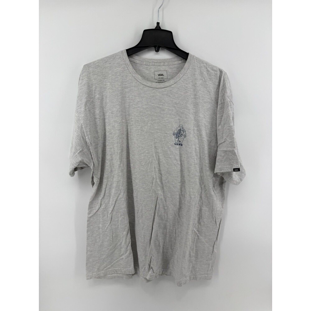 Vans Men’s Helican Graphic Bird/Skull T-Shirt Heathered Gray Short Sleeve XXL